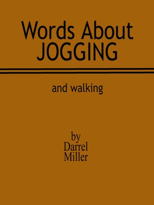 cover image of Words about Jogging